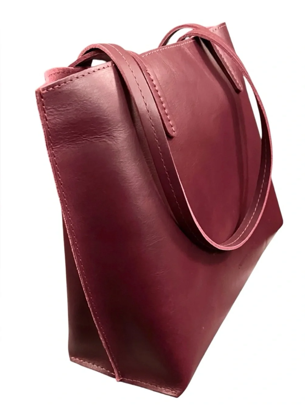 Portland Leather August Tote Bag in Lollipop - Picture 3 of 7